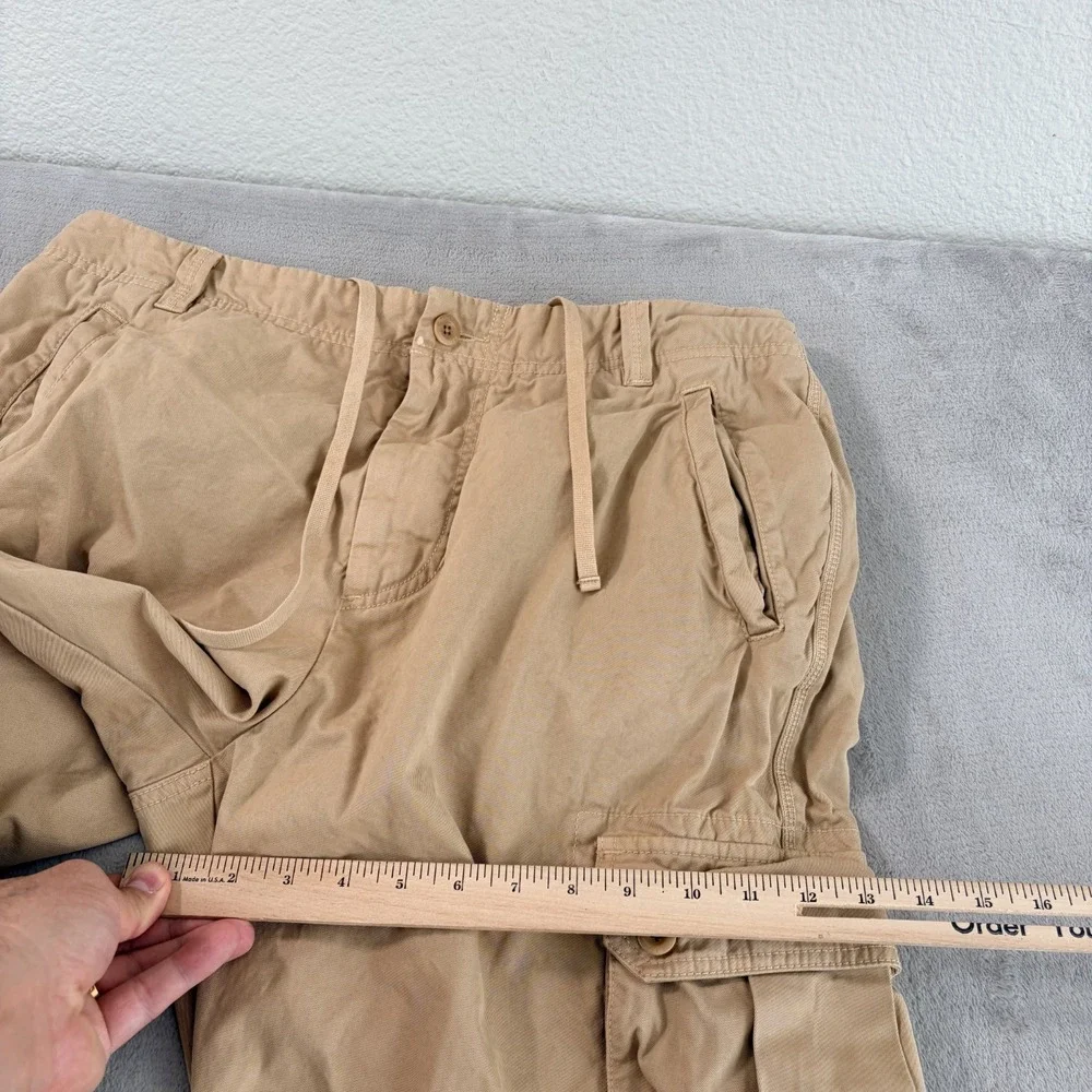 Vintage Y2K Banana Republic Paratrooper Baggy Cargo Pants in Beige Men 34x31
